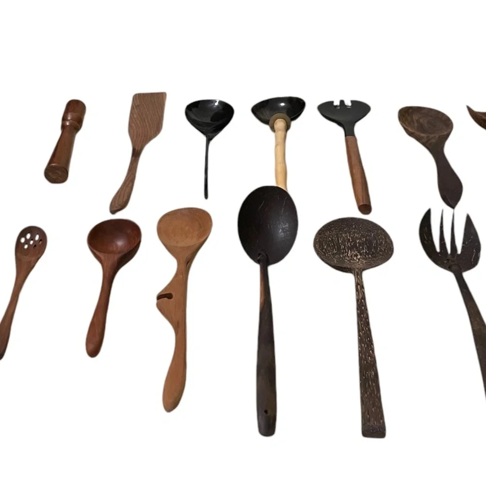 Handcrafted, Sustainable Teakwood‎ Cooking Utensil Set Of 20 Pieces, Durable